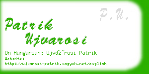 patrik ujvarosi business card